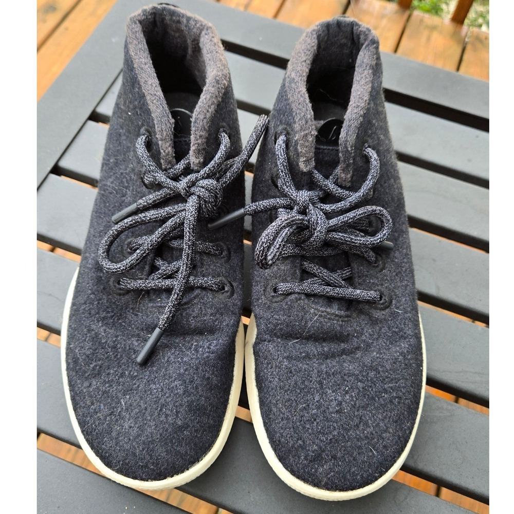 Allbirds Womens Wool Runner-up Mizzle Mid Top Sneakers Charcoal Grey W9